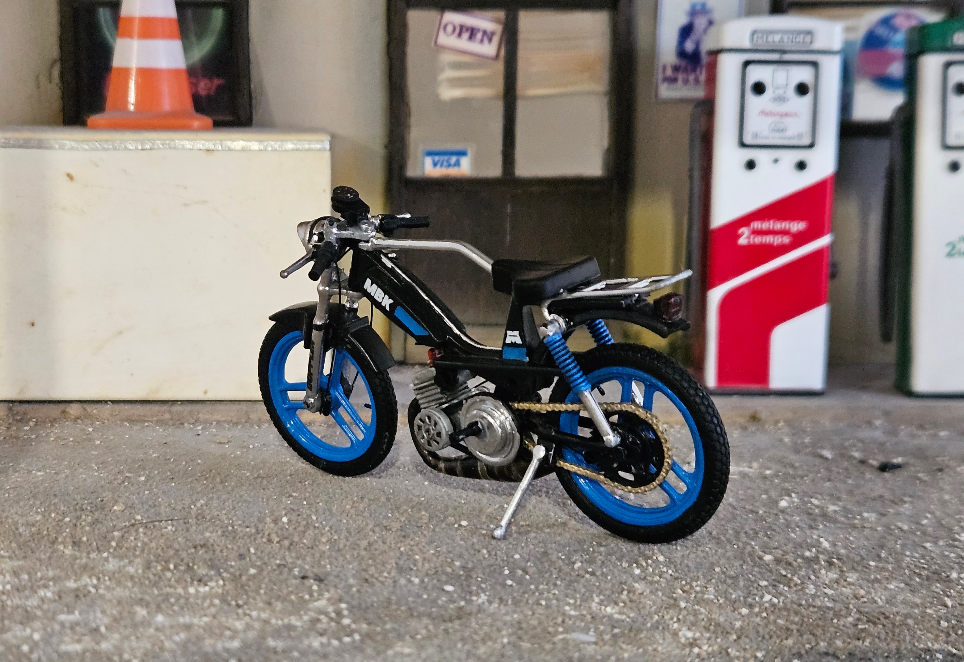 Mbk 51 Rock Noir Et Bleu Street Racer 1/18