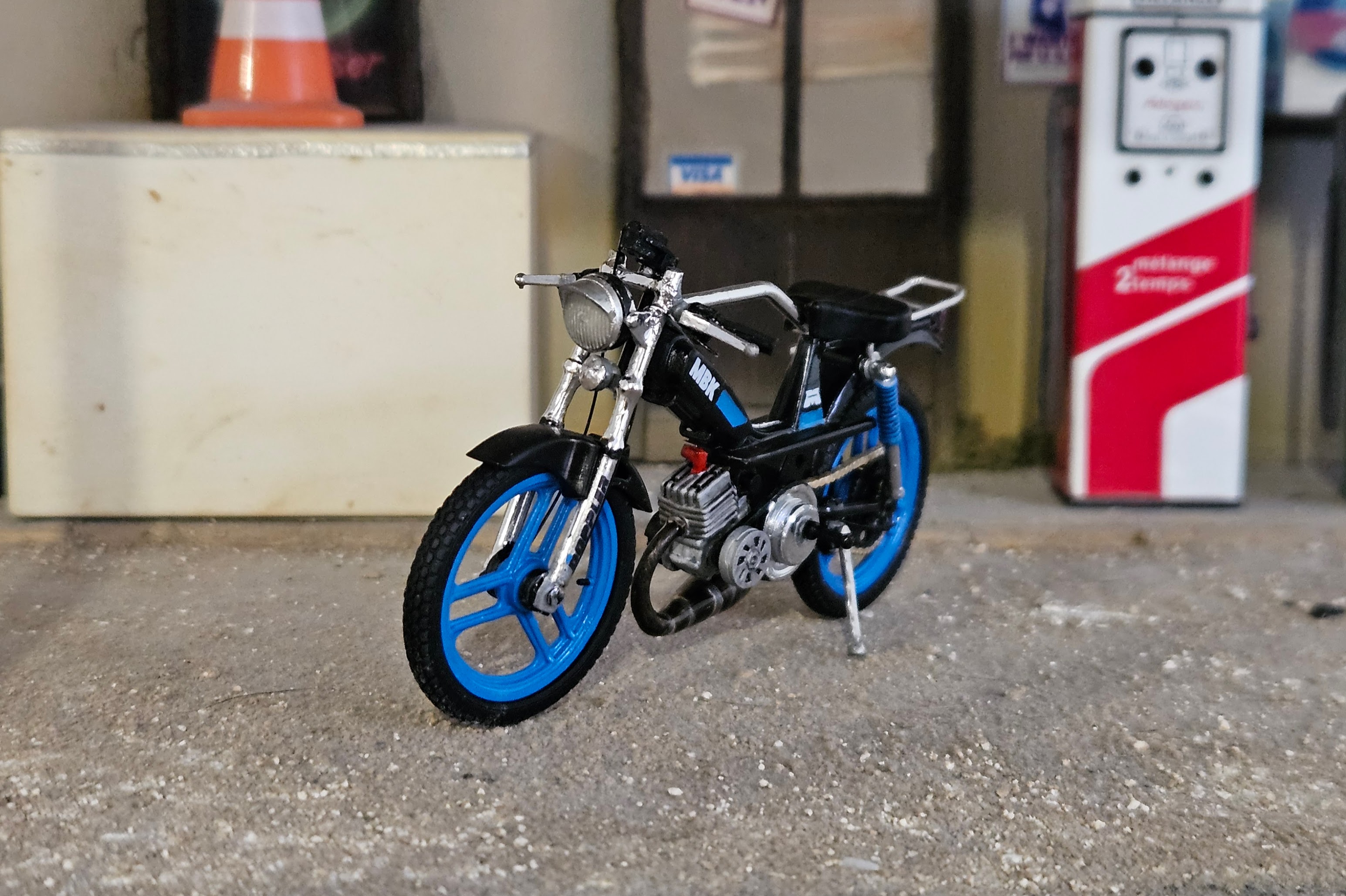 Mbk 51 Rock Noir Et Bleu Street Racer 1/18