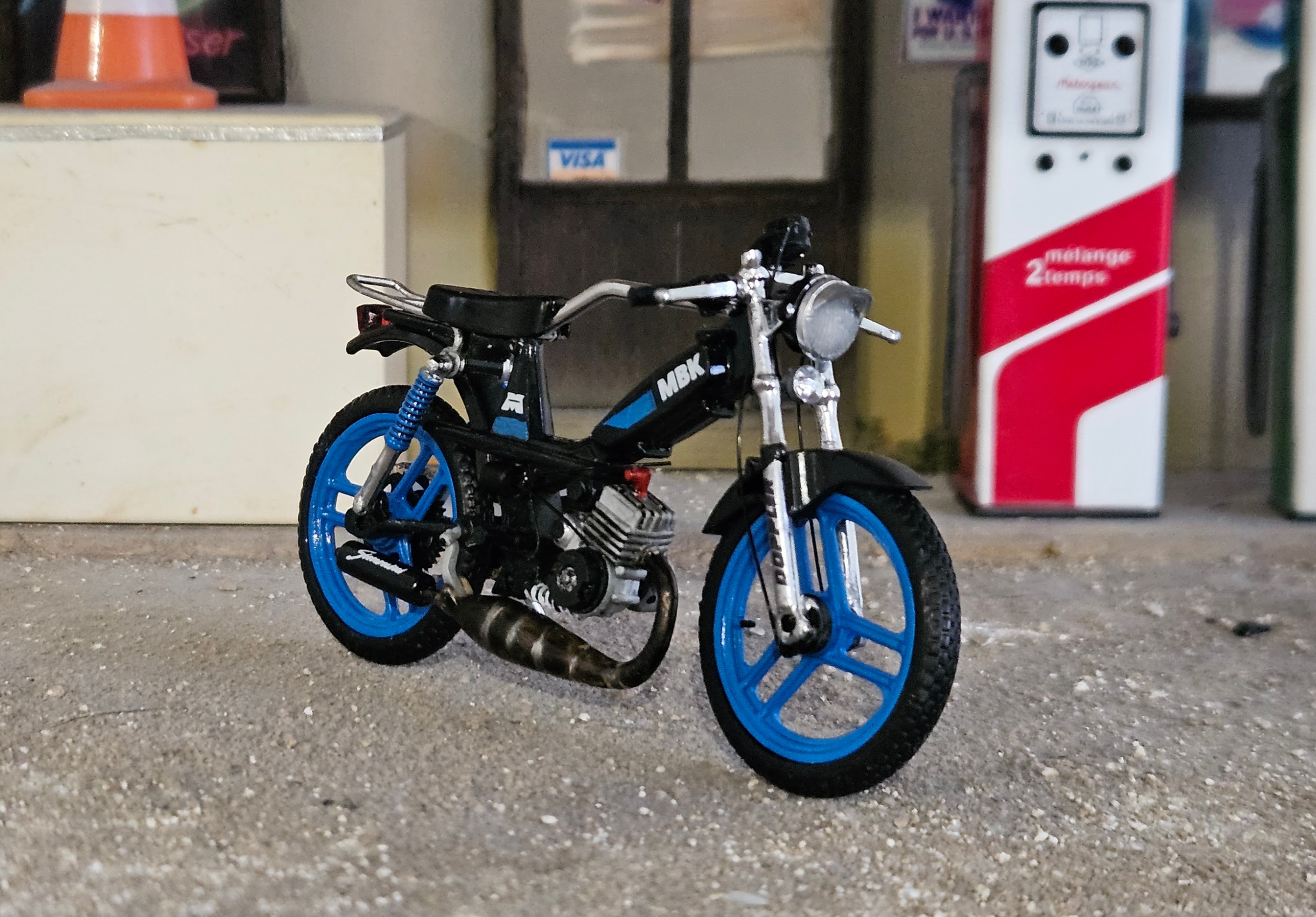 Mbk 51 Rock Noir Et Bleu Street Racer 1/18