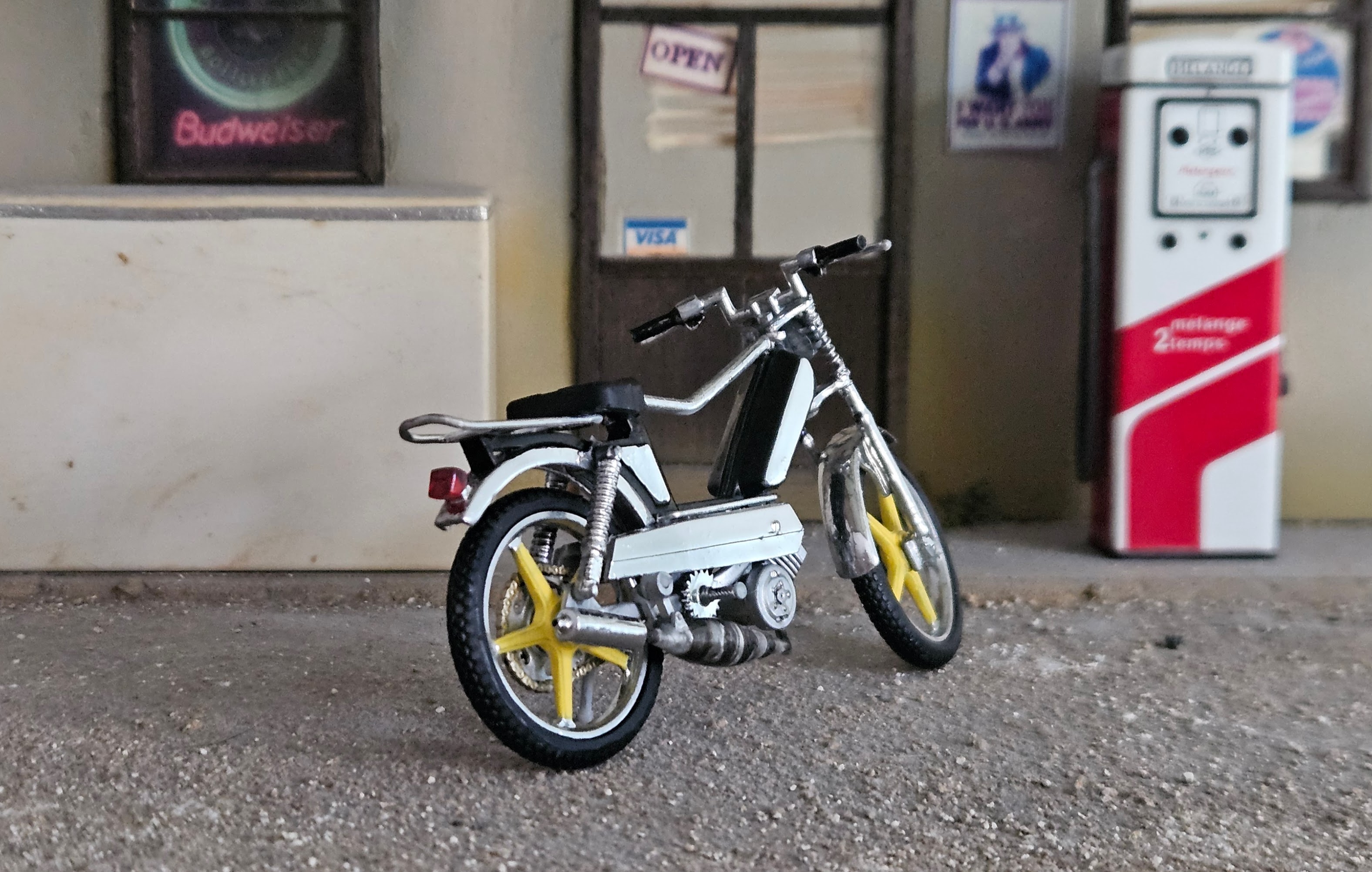 Peugeot 103 Sp Noir Electronic Pot Doppler 1/18