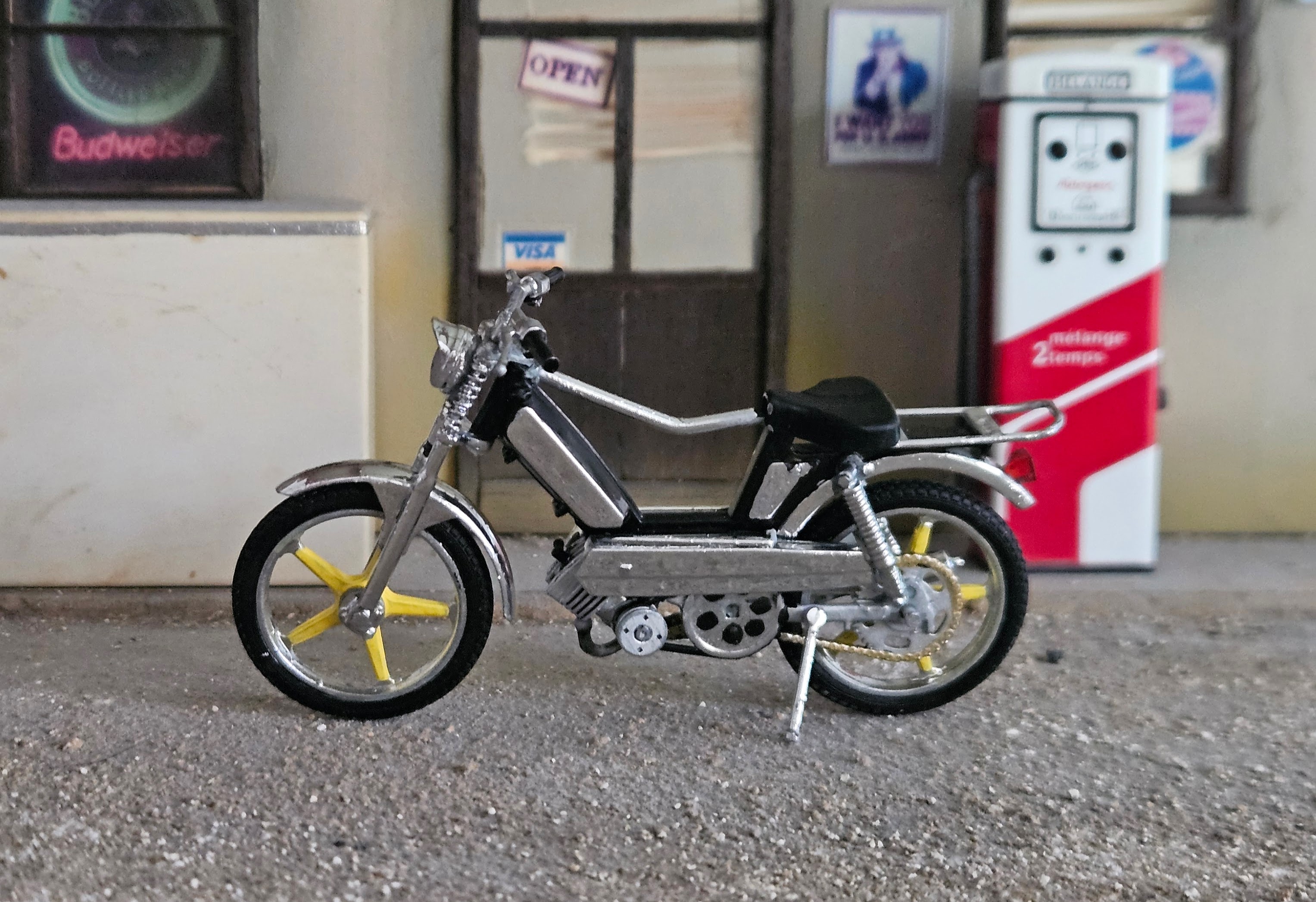 Peugeot 103 Sp Noir Electronic Pot Doppler 1/18