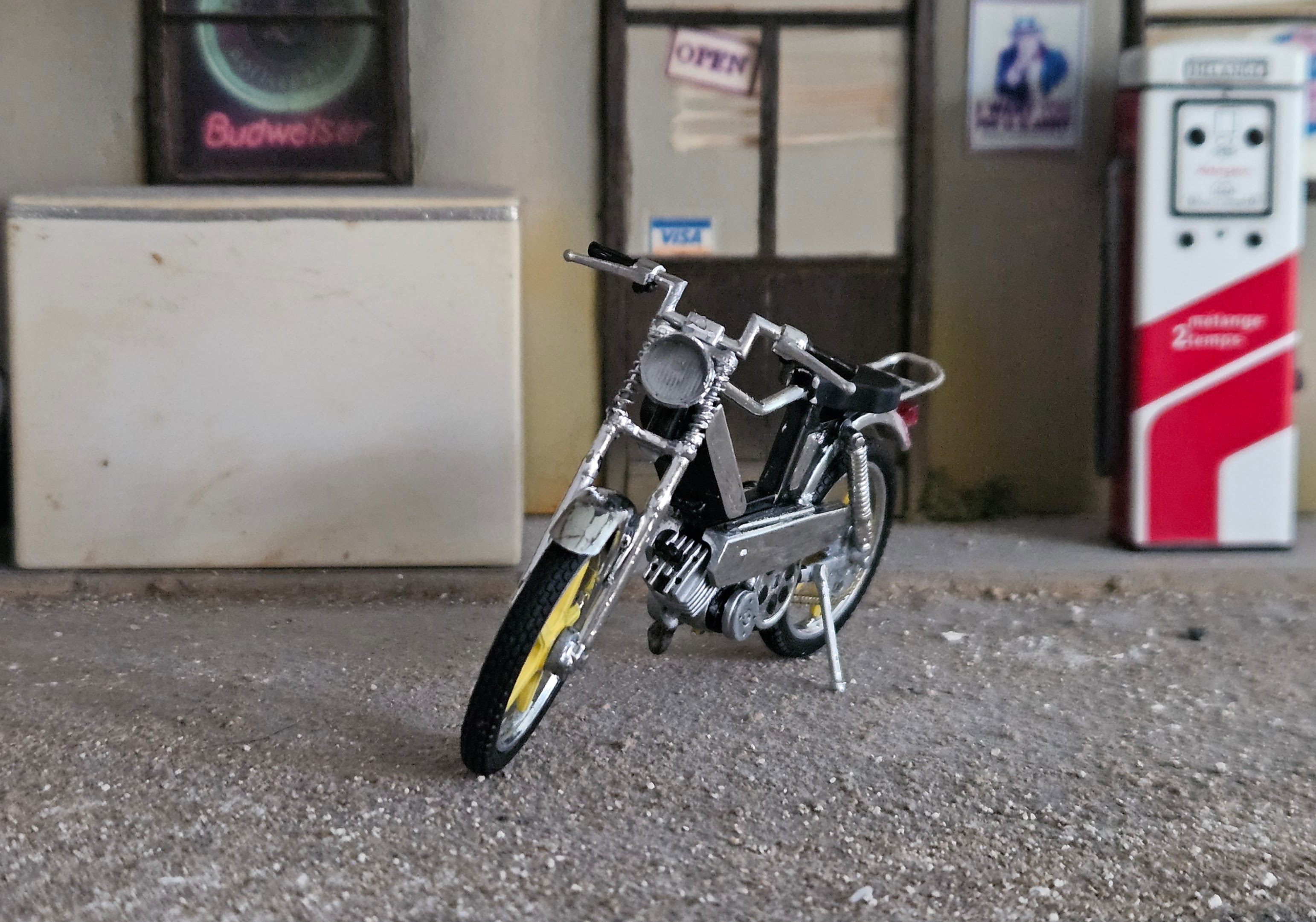 Peugeot 103 Sp Noir Electronic Pot Doppler 1/18