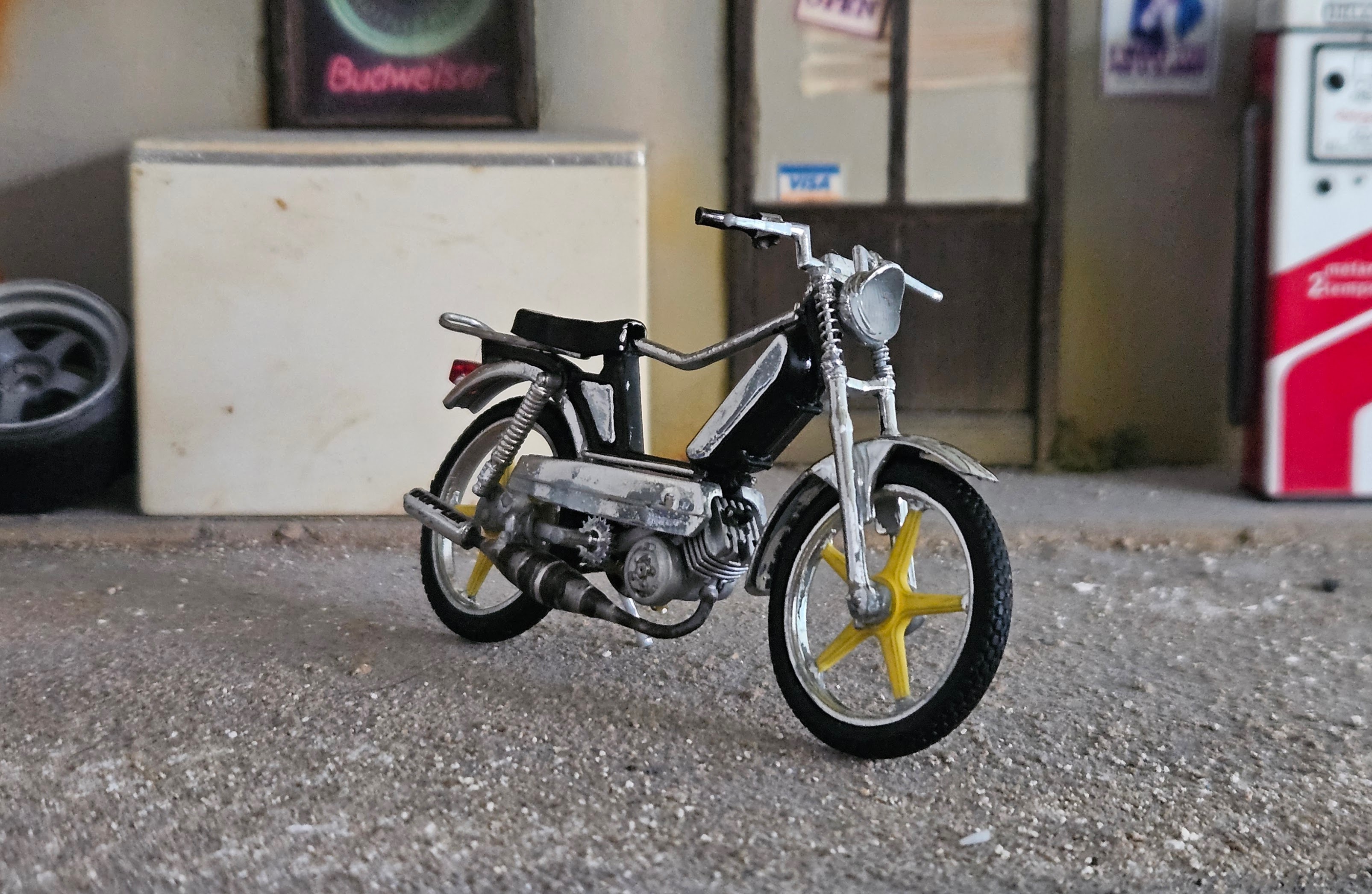 Peugeot 103 Sp Noir Electronic Pot Doppler 1/18