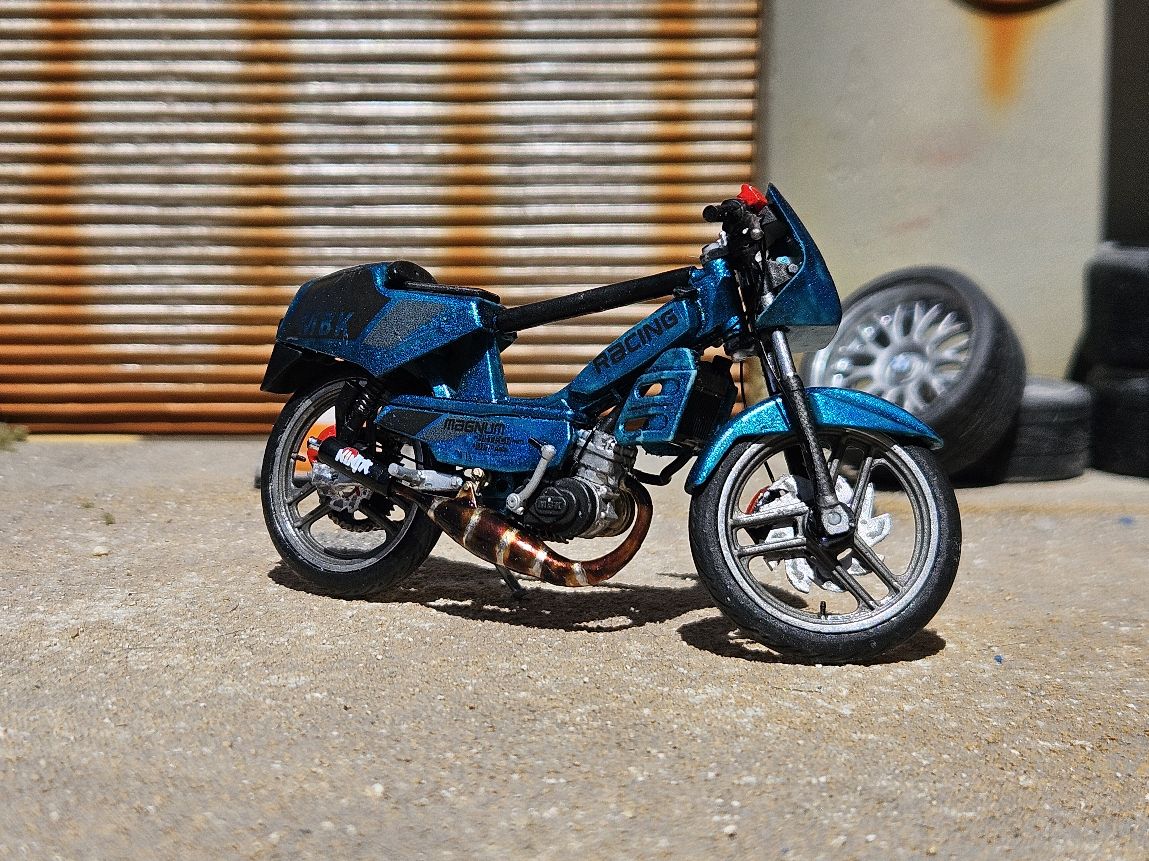 Mbk 51 Magnum Racing Verte Fluorite Griffe Pot Ninja G2 Carte Noire 1/18