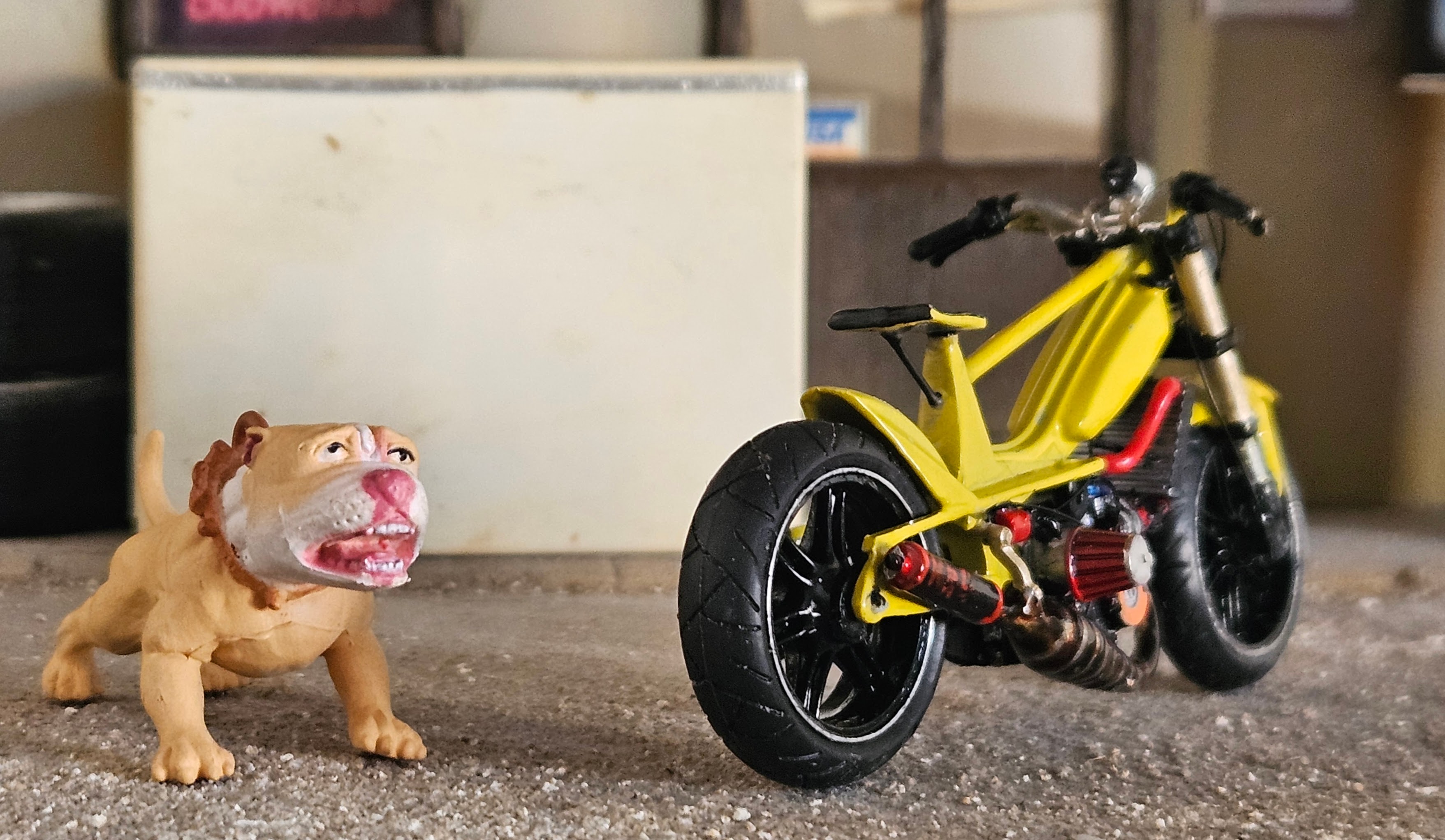 Mbk 41  Jaune Hybride Moteur 2fast Pot Krm 1/18