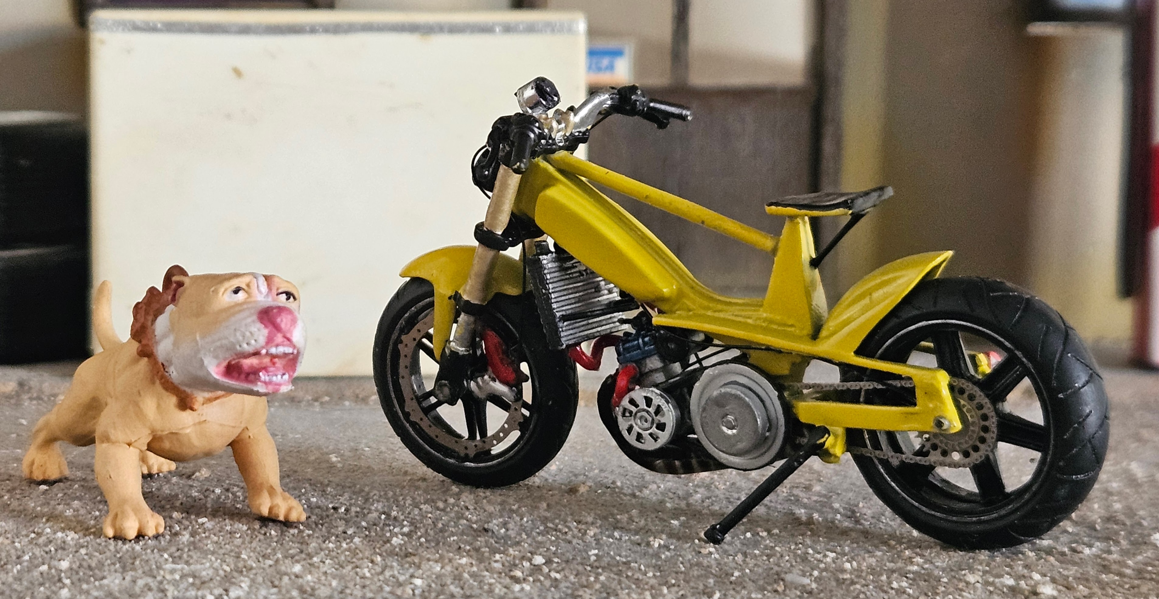 Mbk 41  Jaune Hybride Moteur 2fast Pot Krm 1/18