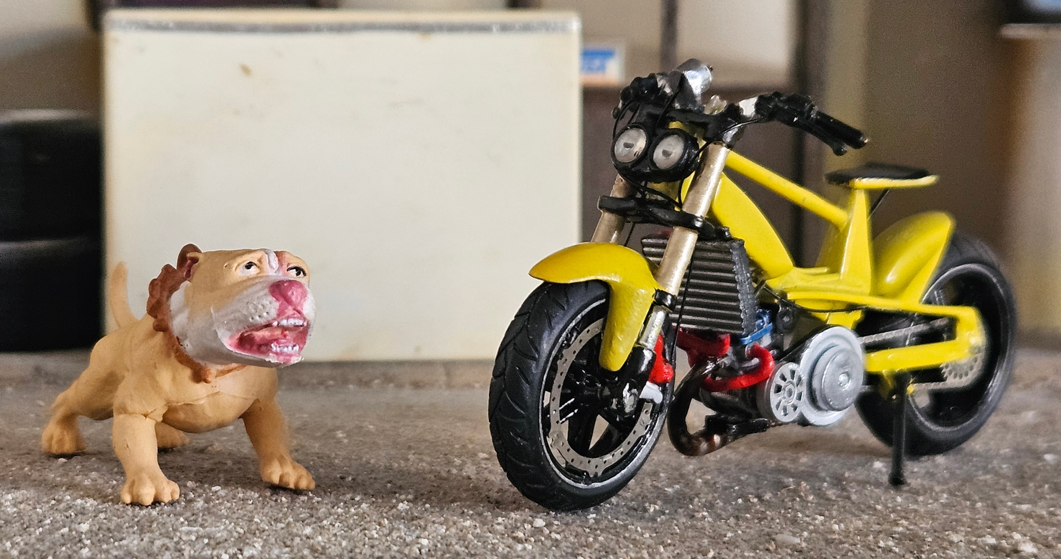 Mbk 41  Jaune Hybride Moteur 2fast Pot Krm 1/18