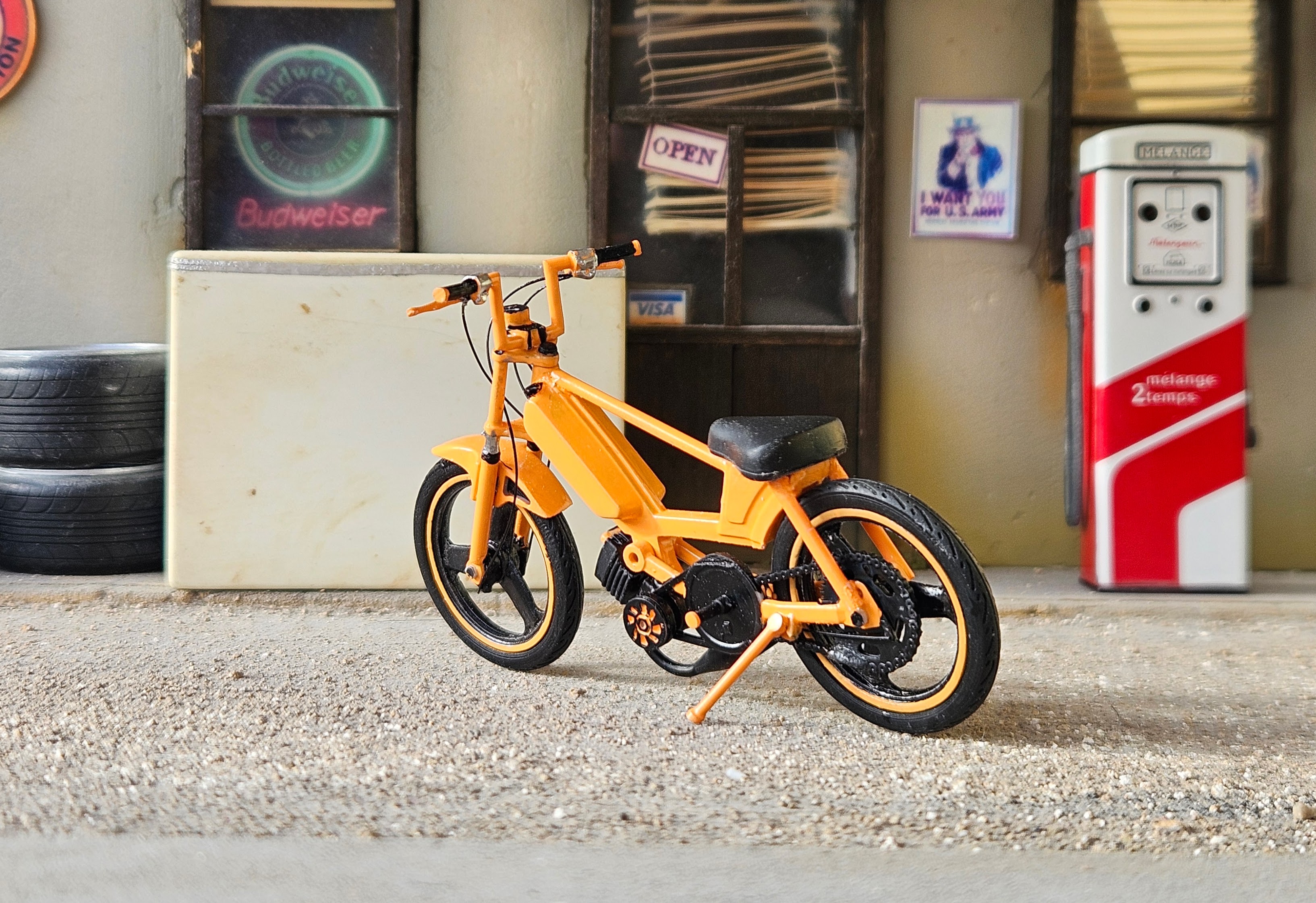 Peugeot 103 Sp Orange Mechanic 1/18