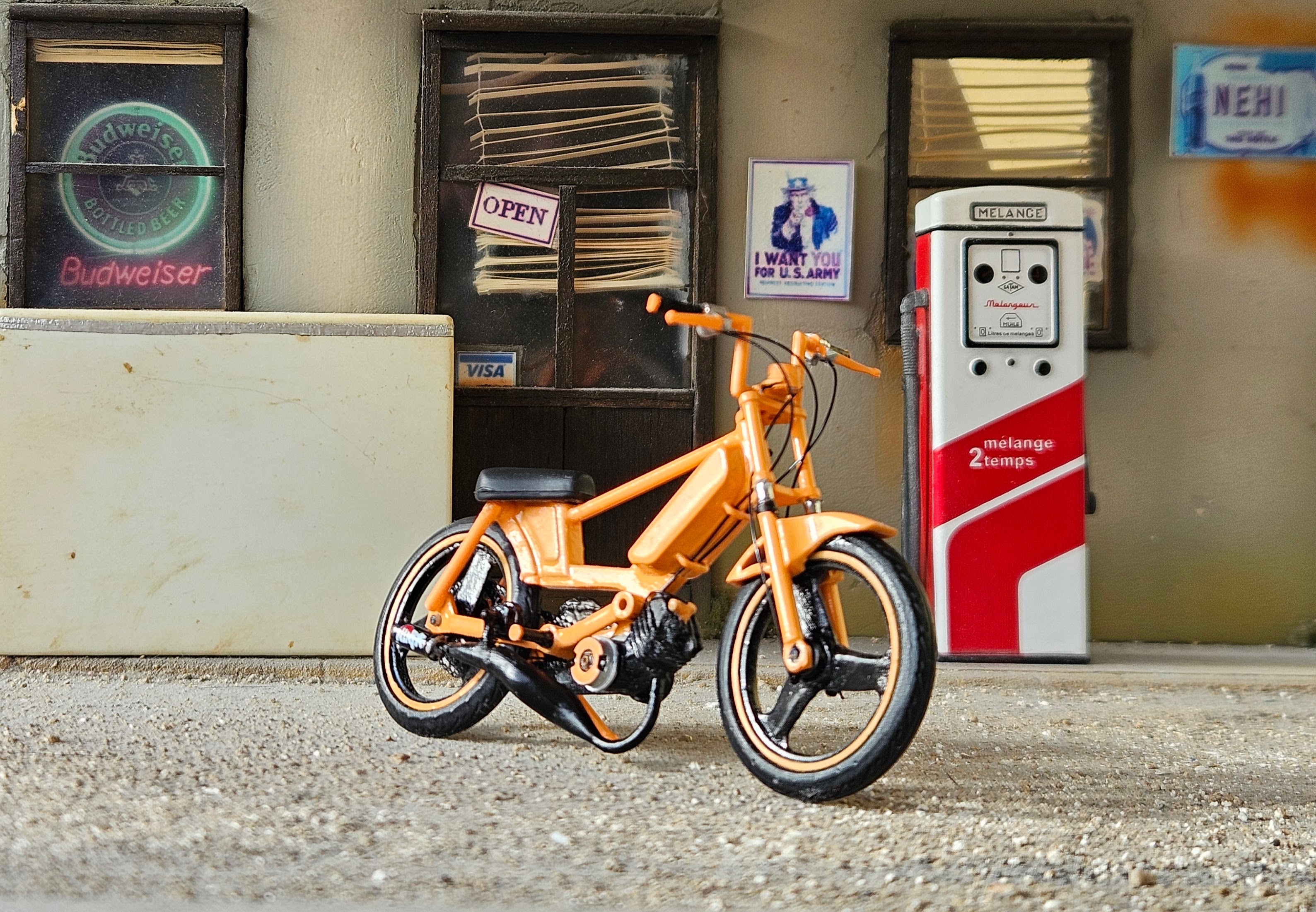 Peugeot 103 Sp Orange Mechanic 1/18